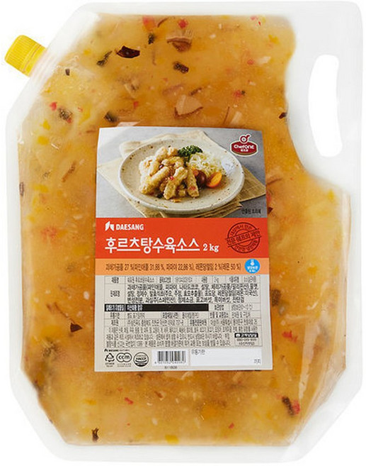 쉐프원 후르츠 탕수육소스 2kg/청정원 소스, 1개, 2kg