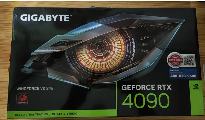 2060 3050 3060 4060 4070TI 4080 4090다양한 그래픽카드 패키지 케이스, 10 기가 RTX4090 WINDFORCE V224G