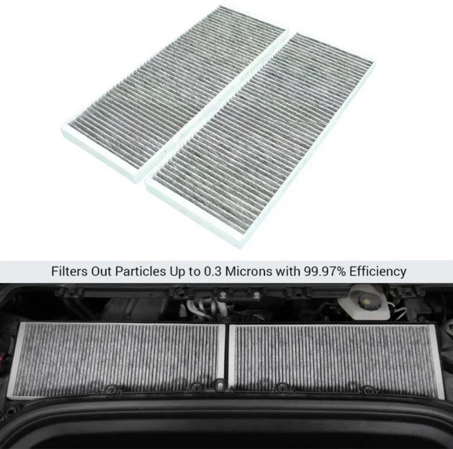 모델 Y 에어 필터 HEPA 공기 흡입 교체 (Tesla Model 용 활성탄 포함) 2020, 1개