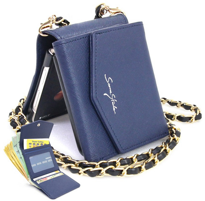 카투소 프라펠 어깨끈롱체인스트랩 소가죽케이스 갤럭시Z플립케이스 Z플립케이스 갤럭시Z플립케이스 전기종제작