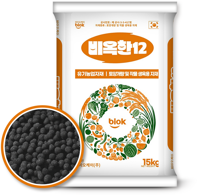 친환경 유기농 대두박 콩깻묵 유기균비료 대체 비옥한12 15kg, 1개