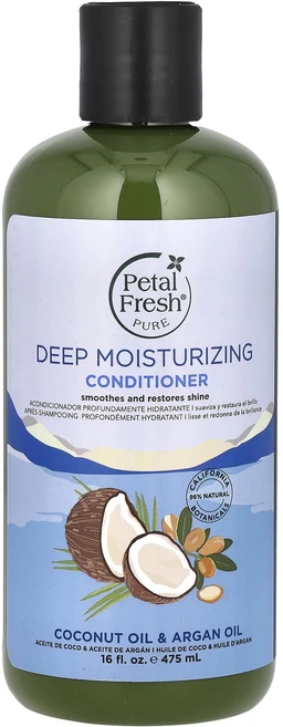 Petal Fresh 퓨어 딥 모이스처라이징 컨디셔너 코코넛오일 및 아르간오일 475ml(16fl oz), PetalFresh퓨어딥모이스처라이징컨디셔너코코넛오일및, 1개, 475ml - 쿠팡