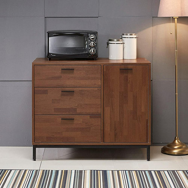 회사 사무실 수납 탕비실 보조테이블 매장 성당 원룸 선반 미니 홈카페장 오븐, 그레이