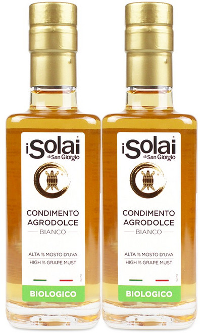 아이솔라이 유기농 화이트 발사믹 농도 1.2 식초, 250ml, 2개