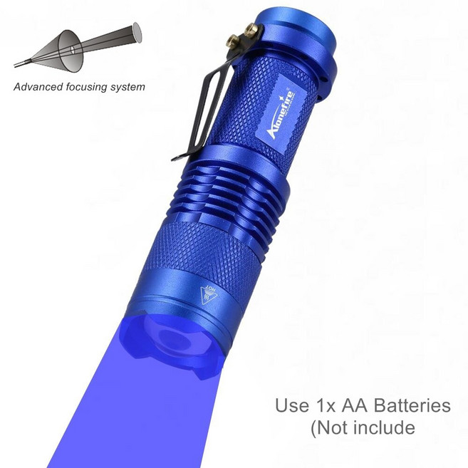 레드 라이트 손전등 미니 사냥 꿀벌 낚시 천 관찰 스타 여행 호텔 카메라 감지기 램프 토치, Blue_Black | AA, [01] 빨간, [01] AA, 1개