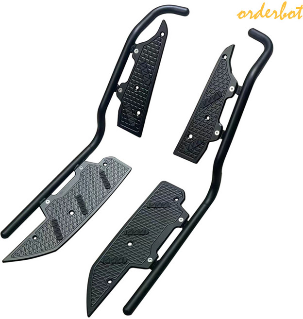 오더봇 UHR125 발판 범퍼 가드 일체형 125 사이드 보호, 곡선형 범퍼+블랙 발판, 1세트