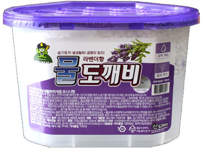 산도깨비 습기제거제 제습제 옷장용 물도깨비 1입 라벤더향, 10개, 500ml