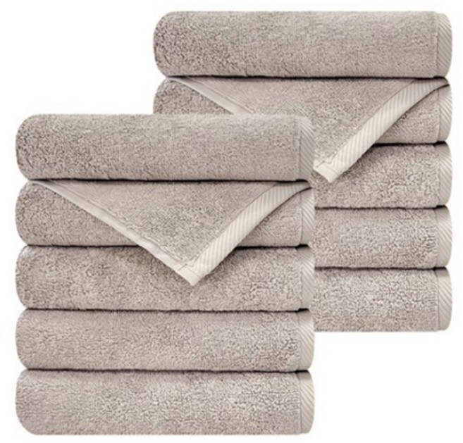 송월타월 타올 내츄럴코지 호텔수건 150g 30수 면사, 라이트브라운, 10개