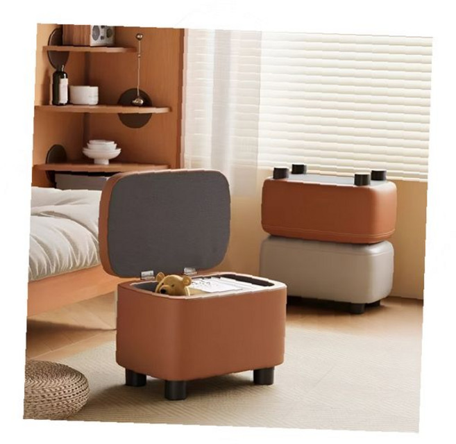 엘루소 소노 원형스툴 화장대 거실 현관 의자 손잡이 소파 발받침 인테리어 보조의자, 1개, 그레이