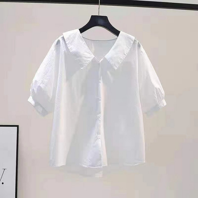 루스리더 여성 심플 순면 반팔 셔츠 E1060