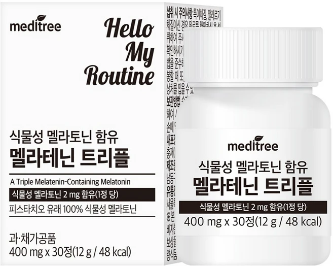 메디트리 식물성 멜라토닌 멜라테닌 트리플, 30정, 1개 - 쿠팡