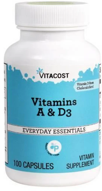 비타코스트 비타민 A & D3 캡슐 100정, 1개 - 쿠팡