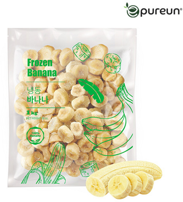 냉동 바나나 슬라이스 1kgx2봉, 2개