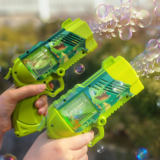 8연발 LED 라이트 자동 버블 권총 비누방울 놀이 비눗방울 버블건 리볼버 타입, 1개