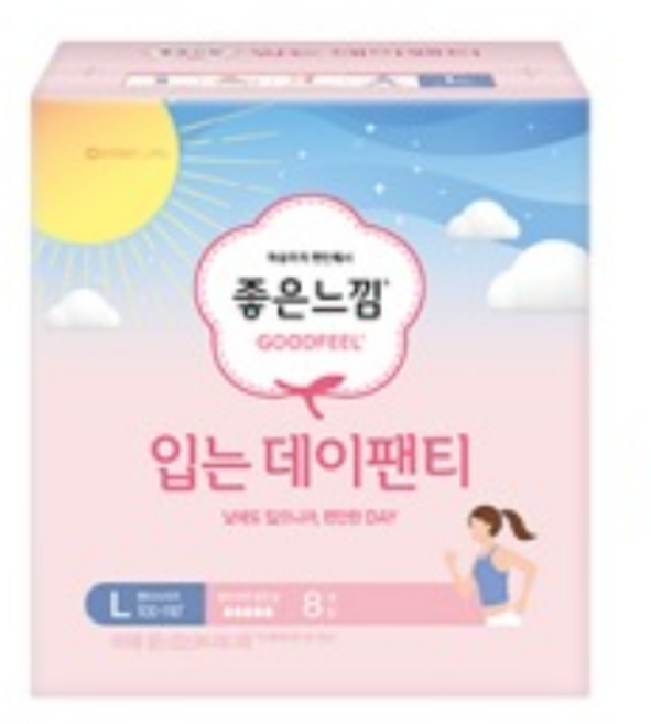 좋은느낌 입는 데이팬티 생리대, 대형/슈퍼, 8개입, 3세트