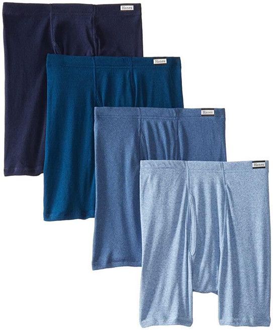 Hanes 남성용 FreshIQ 블루 라벨 복서 브리프 ComfortFlex 허리 밴드 모듬 미디엄 모음 Medium