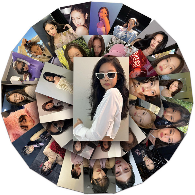 아이브 에스파 블랙핑크 아이돌 굿즈 스티커 장원영 윈터 카리나 지젤 닝닝 제니 다꾸 폰꾸 캐리어 노트북 비공굿 도무송, 1개, 제니A