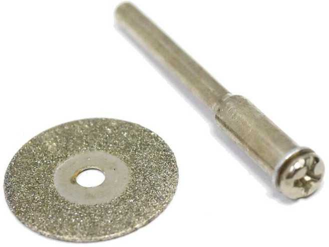 鑽石切片含3mm夾柄18mm 全鑽切斷片 磨片 磨棒【1446B】, 1個