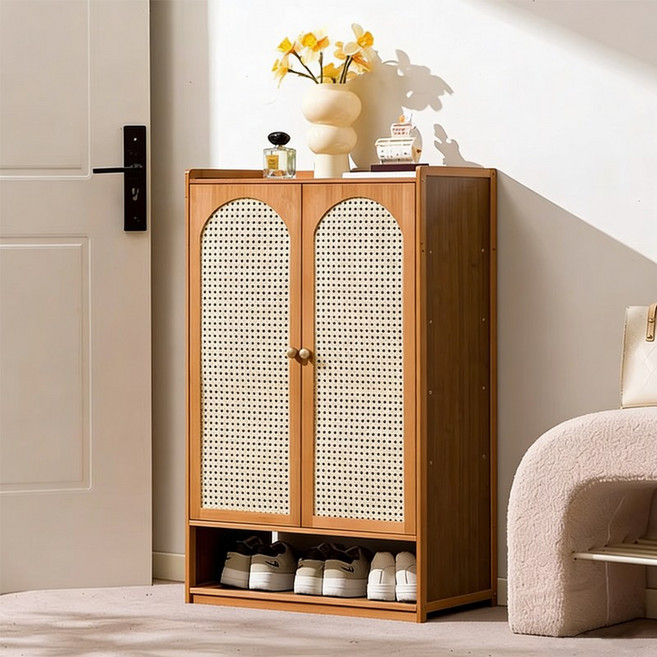 신발장 현관 수납장 신발정리대 정리선반, 7단, 갈색