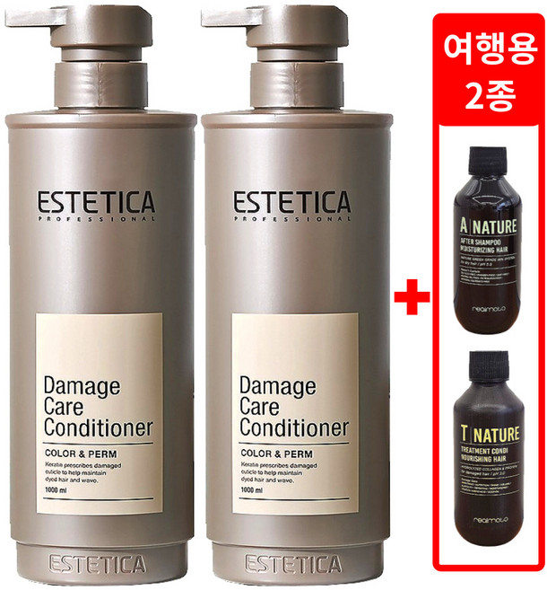에스테티카 데미지 케어 컨디셔너 1000ml x 2개+100ml x 2종 리얼모토 여행용, 1개