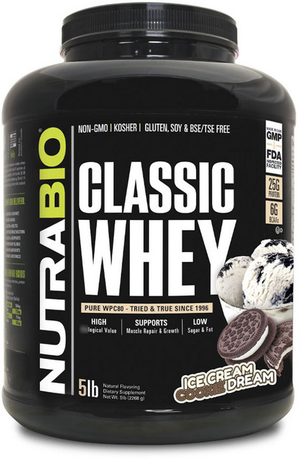 뉴트라바이오 클래식 웨이 아이스크림 쿠키 드림 프로틴, 1개, 2.27kg