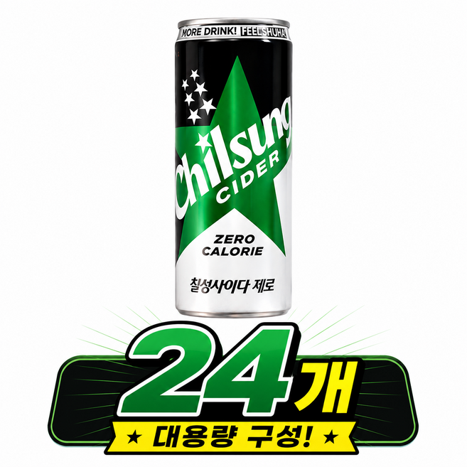 칠성사이다 제로 탄산음료, 310ml, 24개