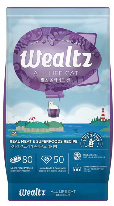 Wealtz 維爾滋 全齡貓 無穀雞肉貓糧 6kg, 1包, 雞