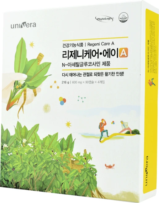 유니베라 리제니케어 A 216g 600mg x 90캡슐 x 4개입, 360정, 1박스 - 쿠팡