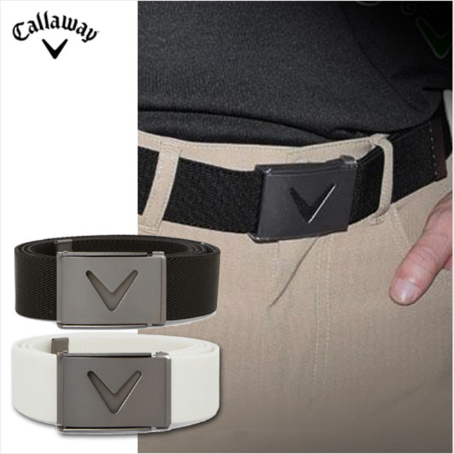 캘러웨이 골프웨어 / 남성 V 로고 웨빙 골프 벨트 CGASE0R3 002 100, 2. 화이트, 1개
