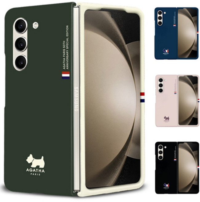 J2 아가타 베이직사이드 디자인 정품 슬림하드 폴드 케이스 갤럭시 Z 폴드 5 / 4 / 3 / 2 핸드폰 케이스 지폴드 5/4/3/2/ 삼성 갤럭시 Z폴드 케이스 커버