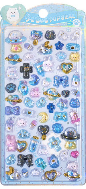 수니앤이든 3D 톡톡 친구들 입체 폰꾸 DIY 스티커, 달빛토끼친구들(트윙클)