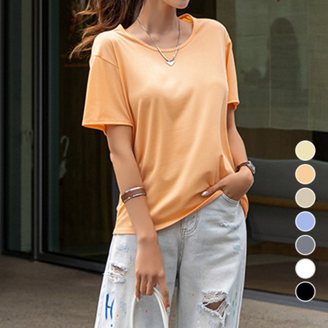 [나크21] 시원한 쿨링소재 기본 반팔티 NK32-T-72