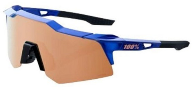 100% Speedcraft XS 스포츠 퍼포먼스 사이클링 선글라스 유광 블랙 - 블랙 원 사이즈 172028, 유광 코발트 블루