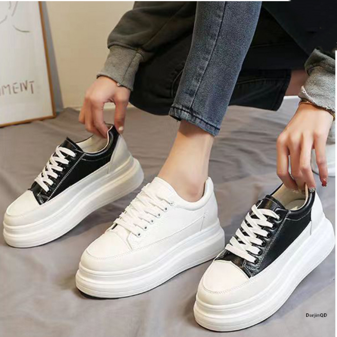 DarjinQD 캐주얼 굽 8cm 콤비 여성운동화 여성키높이운동화