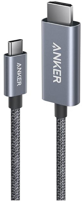 Anker USB-C 轉 HDMI 2.0 4K 60Hz 影音傳輸線 1.8m 支援 Thunderbolt 3/4/5, 1個, A87E0