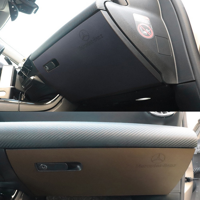 콘보이 벤츠A클래스 A220 해치백 W177 인조가죽 글로브박스커버 다시방 기스 스크래치방지커버, 인조가죽글로브박스 블랙