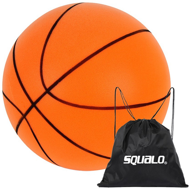 비바스포츠 무소음 농구공 7호 사일런트볼 어린이공 저소음 스폰지공, 1개, 무소음 농구공 + SQ 공가방