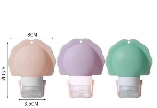 제니오숲 휴대용 누수방지 여행용 실리콘세면도구보관팩, 60ml 3피스