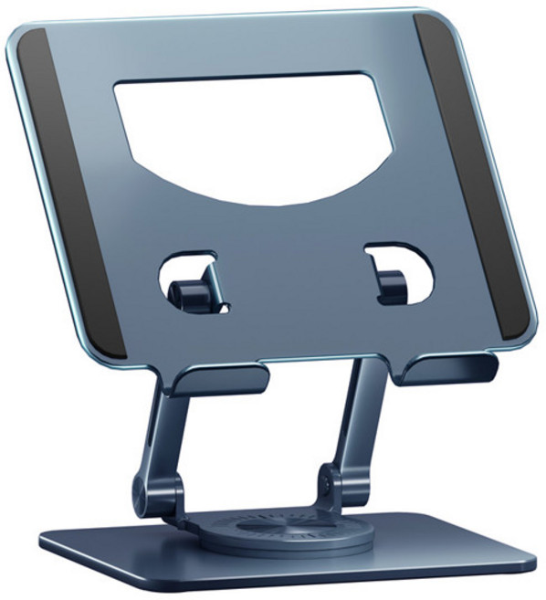 아이패드용 360 회전 태블릿 스탠드 조절 가능한 접이식 태블릿 거치대 알루미늄 휴대폰 스탠드 아이패드 프로 에어 미니와 호환 가능, [06] 2028-Blue grey