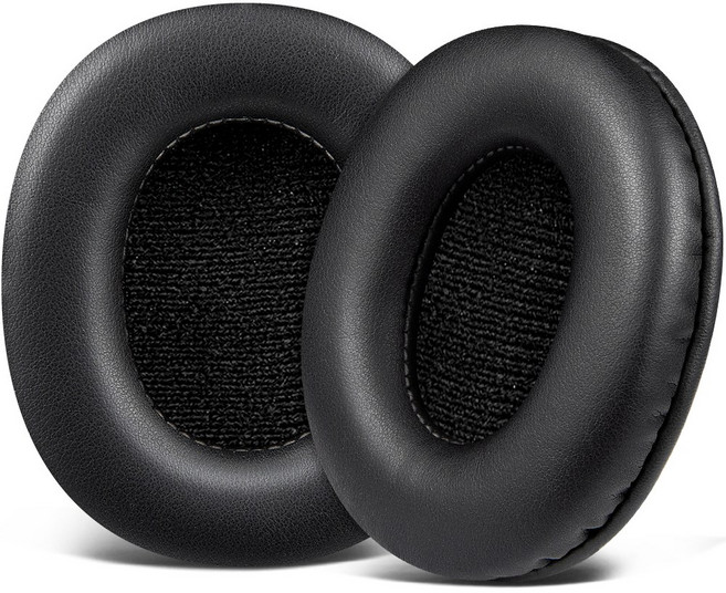 SOULWIT 교체용 이어패드-호환 모델 소니 Sony MDR-7506 MDR-V6 MDR-V7 MDR-CD900ST 모니터 헤드폰 - 부드러운 고밀도 폼 쿠션 1쌍, Protein Leather, Black, 1개