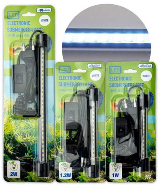 아마존 LED 수중등 화이트 HWL-1.2W, 1개