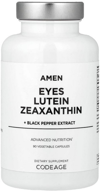 코드에이지 에이멘 아이즈 루테인 지아잔틴 + 블랙 페퍼 추출물 캡슐, 1개, 90정