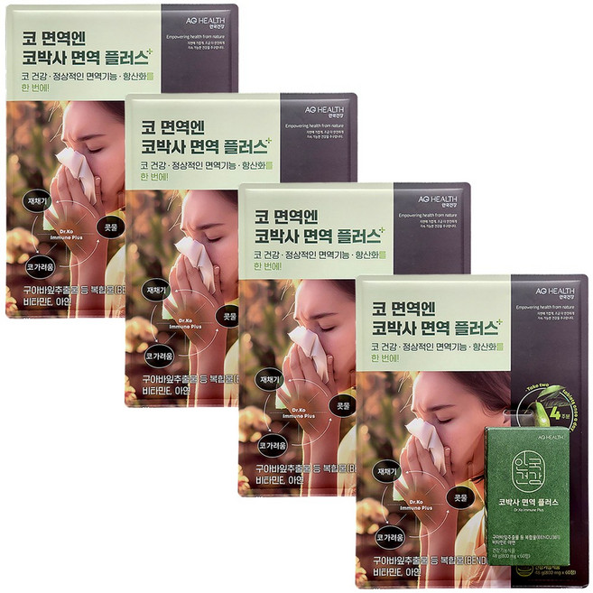 안국건강 코박사 면역플러스, 4개, 60정