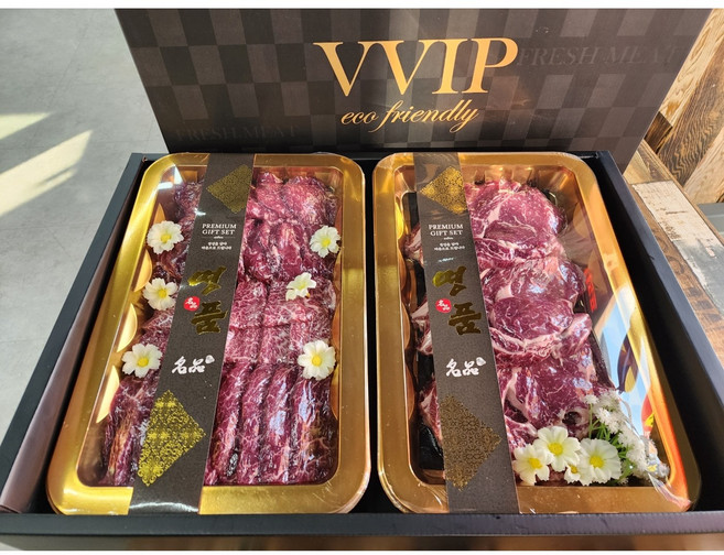 워터에이징 숙성 미경산한우 스킨선물세트 1kg 2kg, 1개