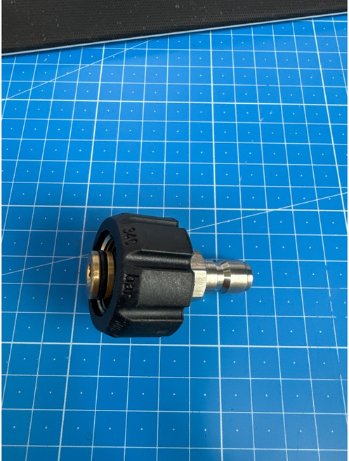 크란즐 고압세척기 1/4 qc 퀵커넥터 및 고압미니건 (옵션) : 규격 m22/14 + 1/4qc (암/수 선택) 원터치형 고압미니건 및 연결어뎁터 <옵션선택>, 크란즐커넥터_M형(숫놈), 1개