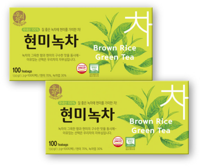 송원 우리차 현미녹차, 1, 1g, 200개입