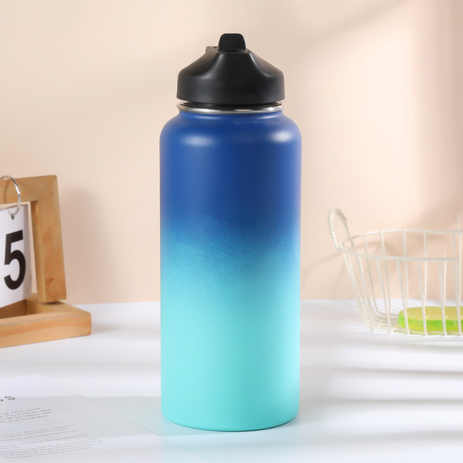 Hydro Flask 不鏽鋼保溫吸管杯, 藍色, 1套, 600L
