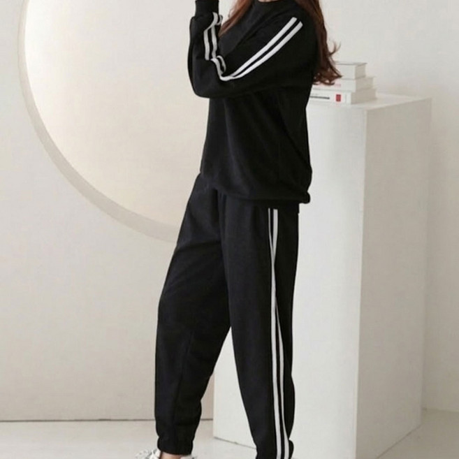 여성 2선 데일리 트레이닝복 상하의세트 간절기