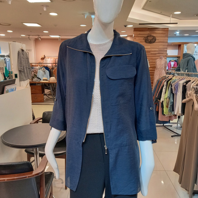 SOGO 트리아나 카라넥 소매 롤업 카라넥 집업 재킷 TJ2GA23 NV