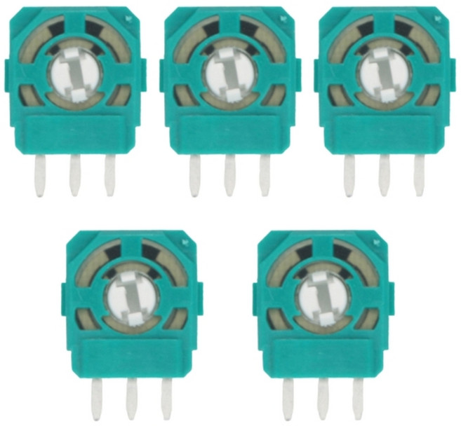 PS5 컨트롤러를위한 3D 아날로그 조이스틱 전위차계 엄지 스틱 센서 모듈 축 저항기 마이크로 스위치 교체, 5개